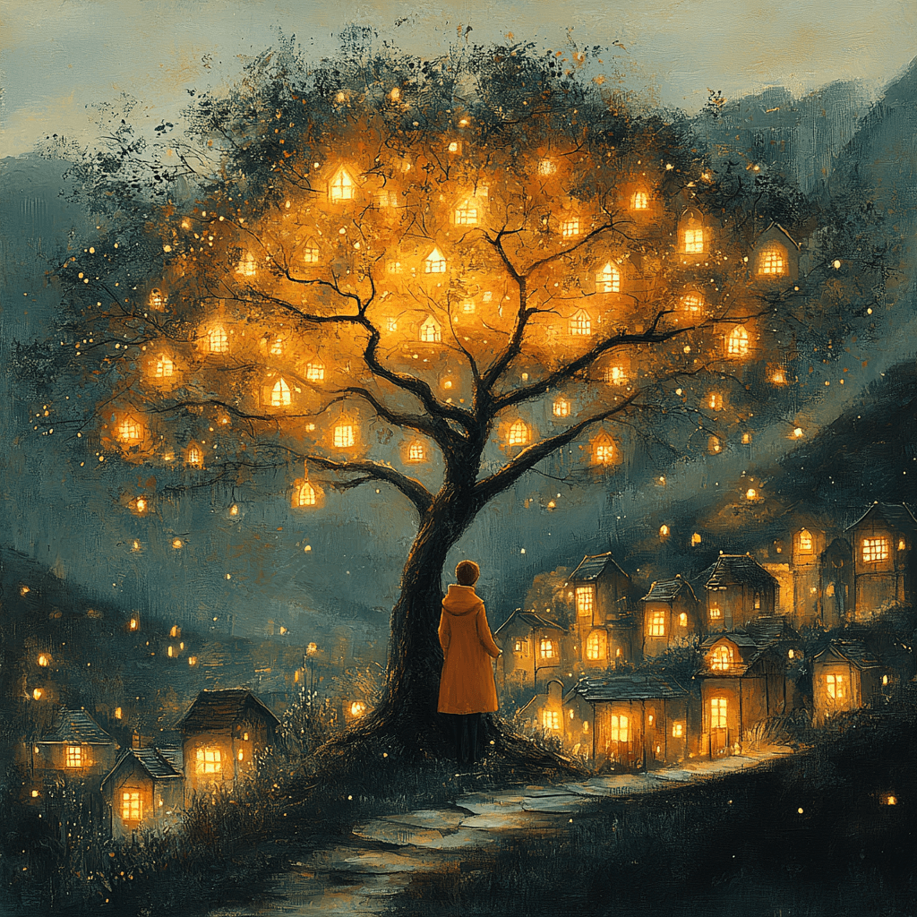 Ilustracja terapeuty dbającego o rosnące drzewo — symbolizuje rozwój praktyki